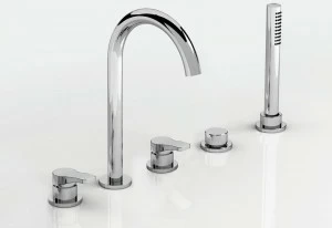 ABOUTWATER Комплект для ванны на 5 отверстий с ручным душем Al/23