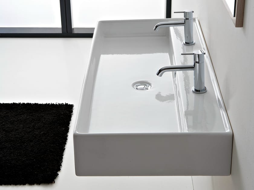 Керамическая двойная подвесная раковина Scarabeo Ceramiche Теорема ARCH-00027261