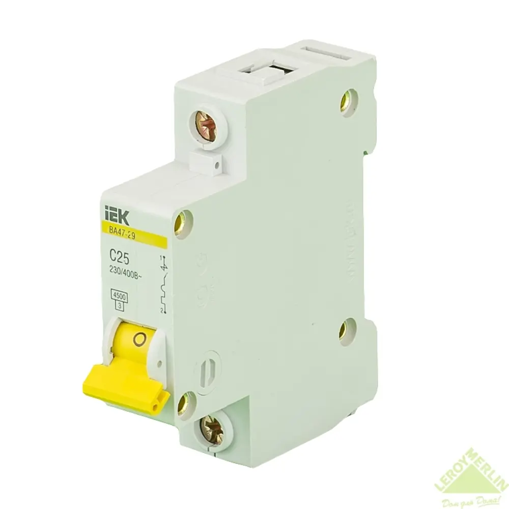 Автоматический выключатель IEK 1P 25А для надежной защиты сети 11873771 STLM-1101714