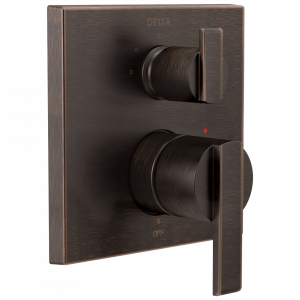 T24867-RB Трим клапана Angular Modern Monitor® серии 14 со встроенным дивертором на 3 положения Delta Faucet Delta Венецианская бронза