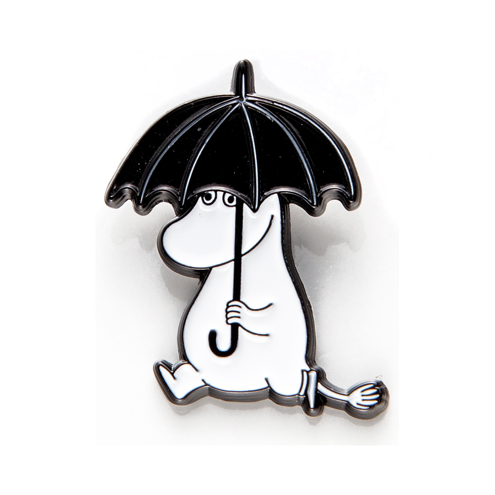 1095820 Значок эмалированный Муми-тролли №09 Фрекен Снорк с зонтом Santreyd 