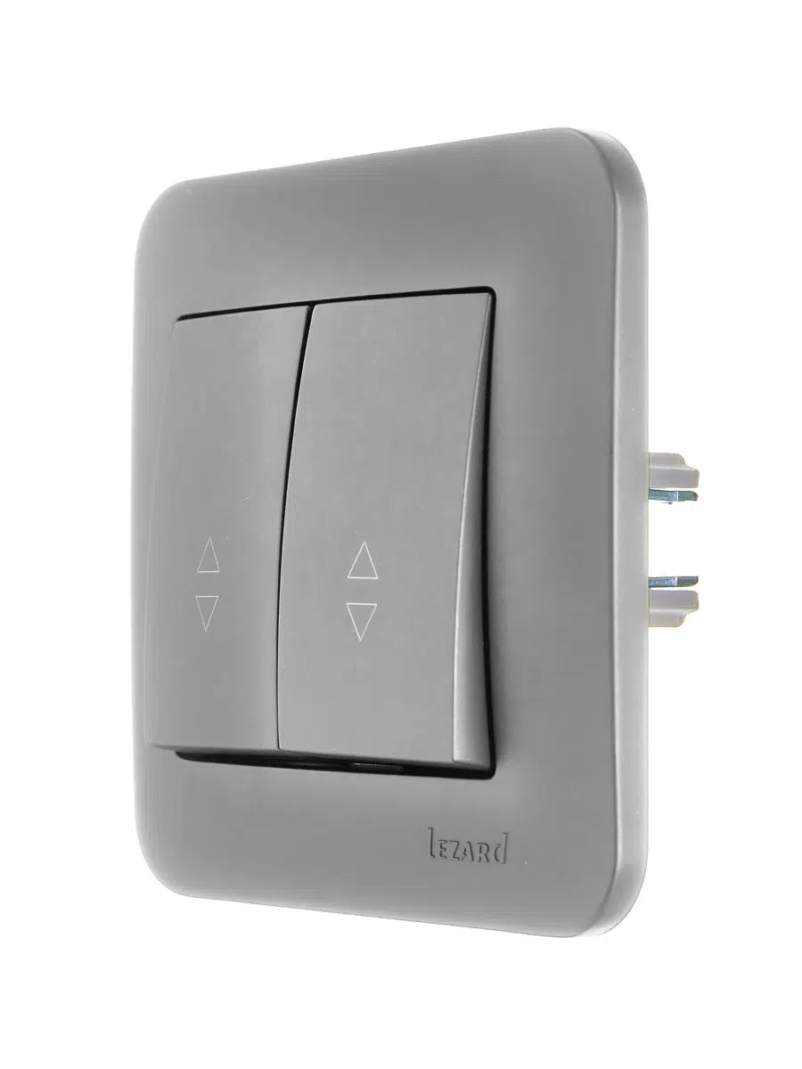 ASTI Выключатель проходной двойной платина LEZARD 7081-3535-106