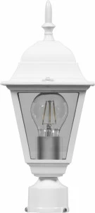 Уличный светильник на опору освещения 32х15х15 см белый "Классика" 11017 FERON ПОД СТАРИНУ, ФОНАРЬ 00-3955820 Белый