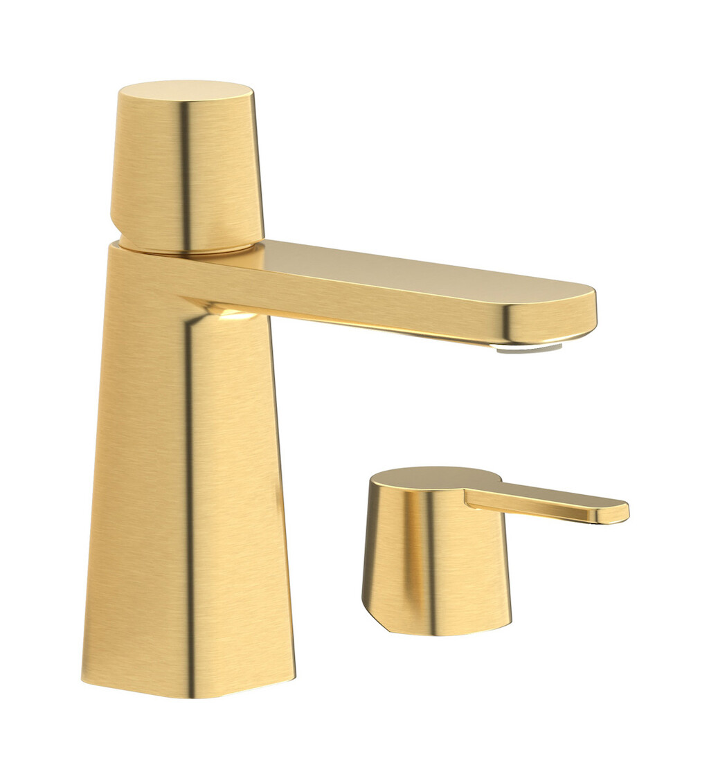 Смеситель для раковины на 1 отверстие в комплекте с донным клапаном WE ARE IB tw350mb Brushed Gold TAAAC