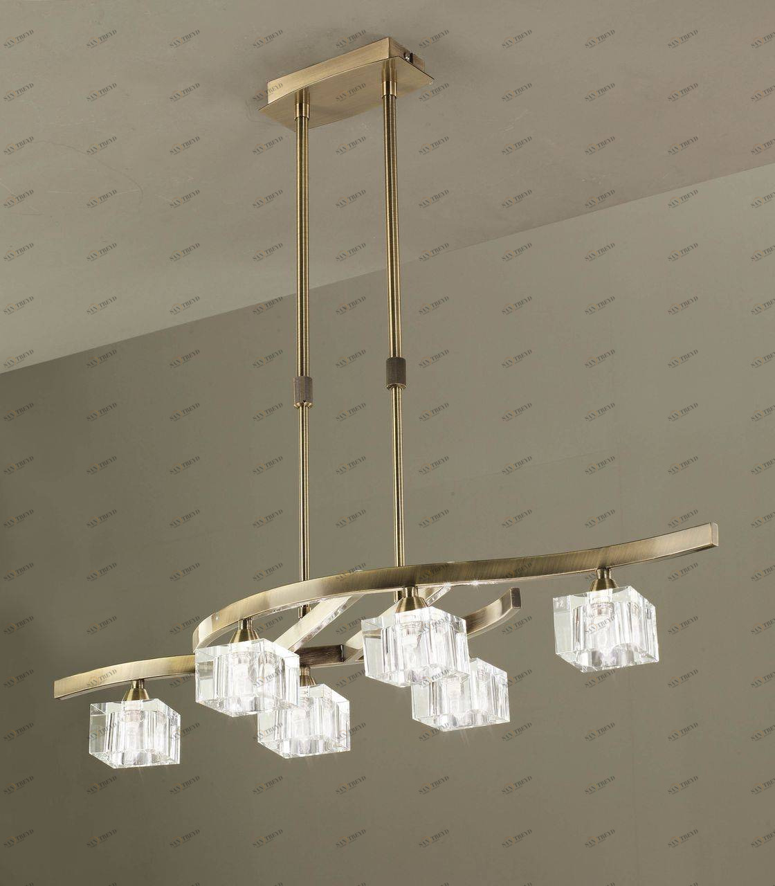 Подвесная люстра Mantra Cuadrax 1105 MANTRA ДИЗАЙНЕРСКИЕ, CUADRAX BRONZE 057610 Бронза 