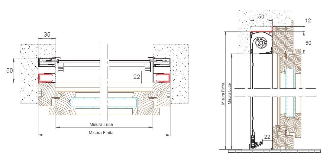 Вертикальная встраиваемая москитная сетка Mv Line москитные сетки-вертикальный встраиваемый ARCH-00042291 - Вид №2