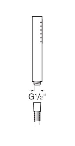 Ручной душ с фиксированной струей Roca лофт ARCH-00048311 - Вид №2