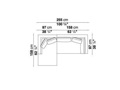 Угловой диван из ткани B&B Italia ARCH-00112684 - Вид №30