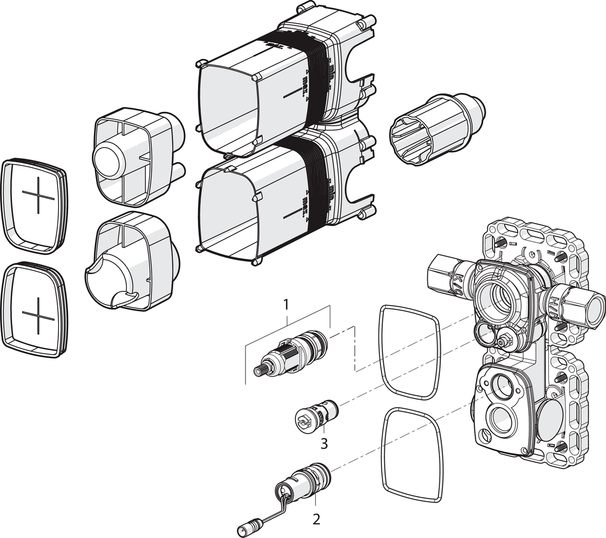 Oras 2207A Корпус смесителя для умывальника, 230/12 V 2207A  - Вид №3