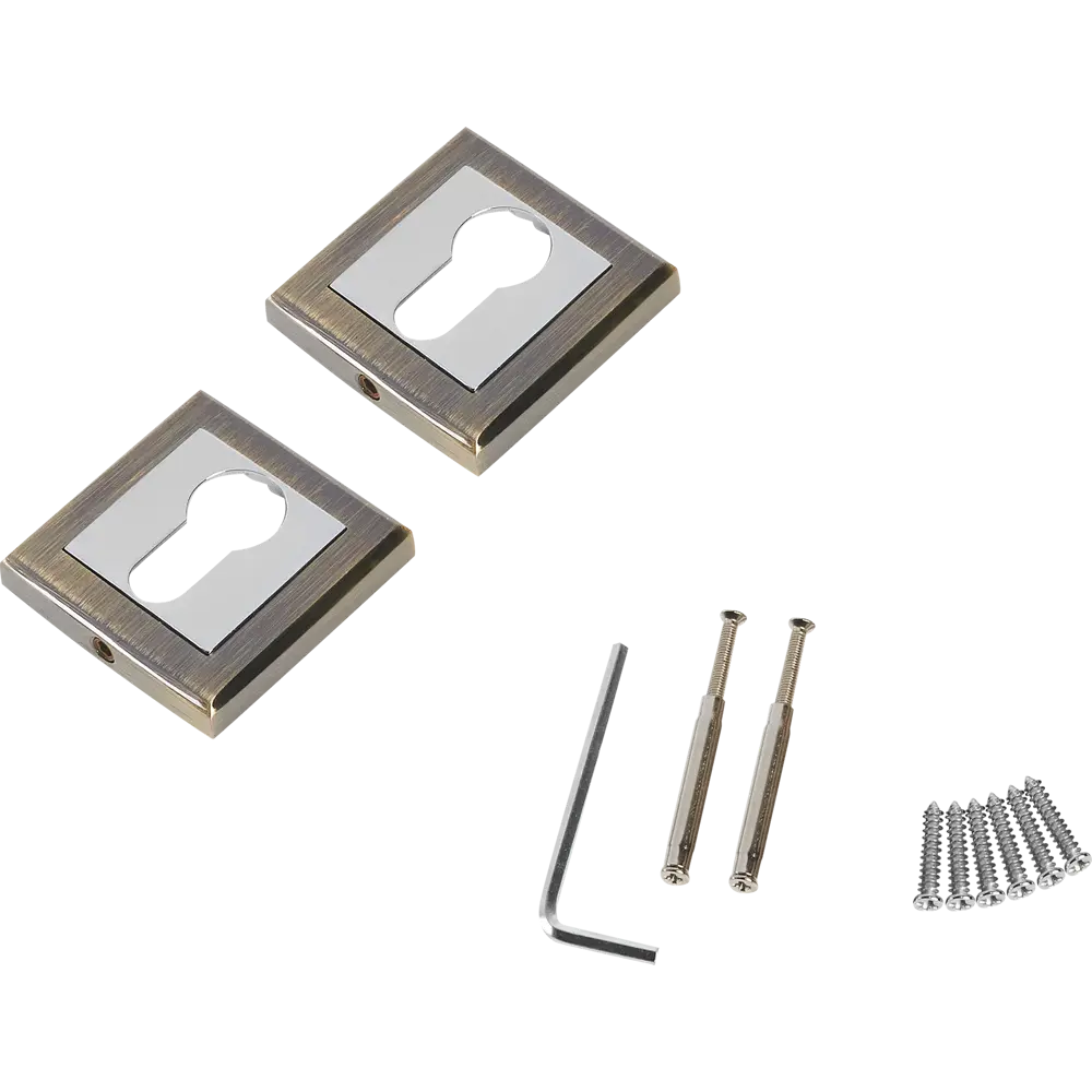 Накладка на цилиндр Palladium RS AB/CP ET ЦАМ цвет бронза 2 шт STLM-2203774 - Вид №1