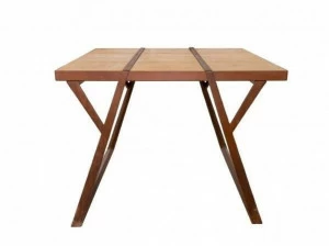 TrackDesign Квадратный стол из кортена и дерева  Tt0680000