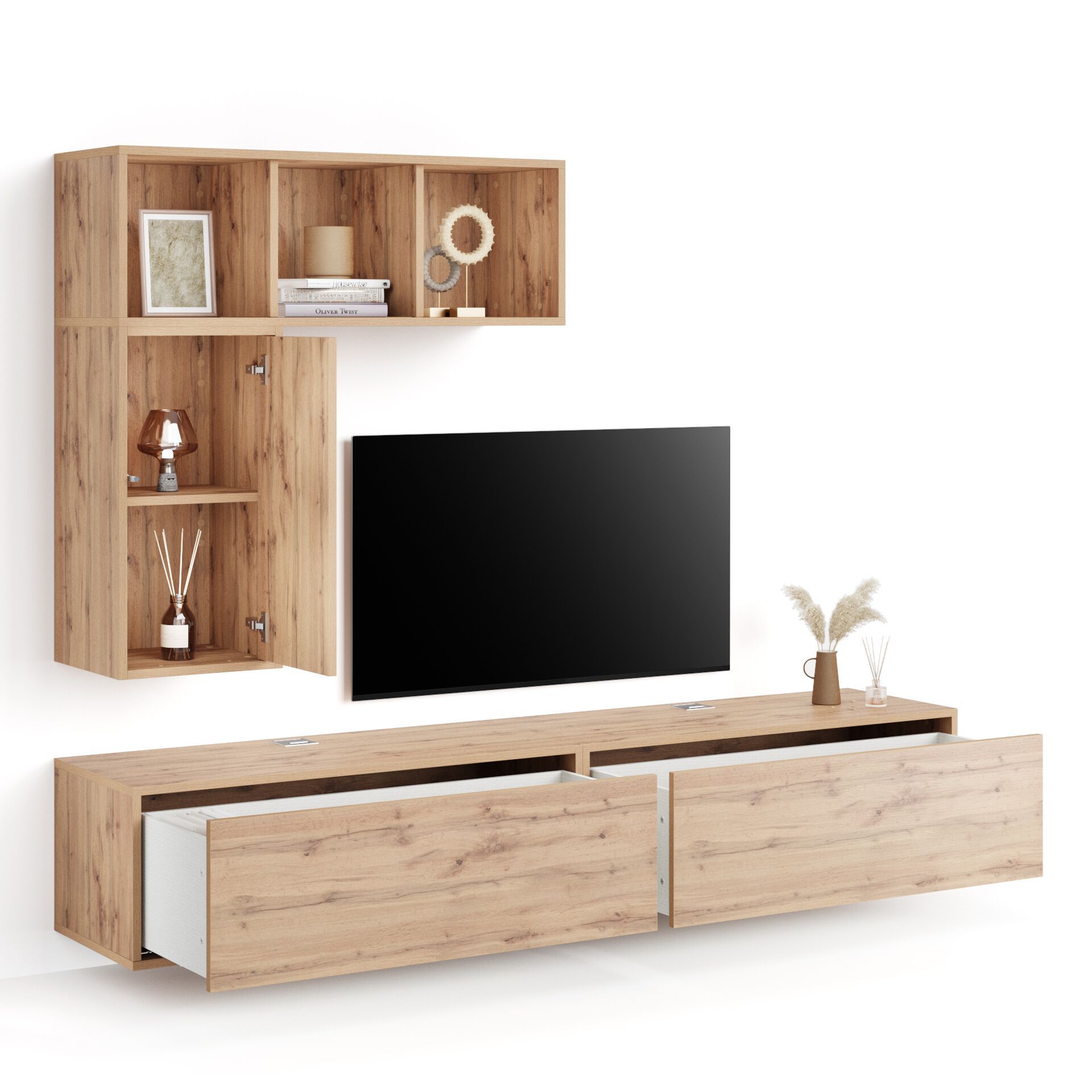 Модульная оборудованная стена установленная стеной в меламинированном Mobili Fiver IACOPO ARCH-00070420 - Вид №55