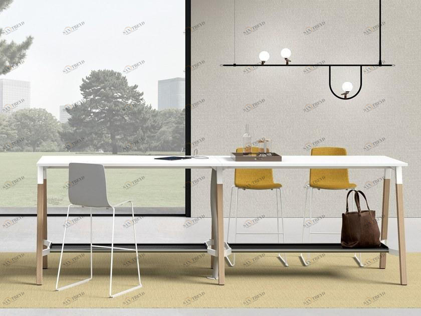 Bralco Высокий прямоугольный стол для совещаний с системой прокладки кабелей Polare sun-id-1461780