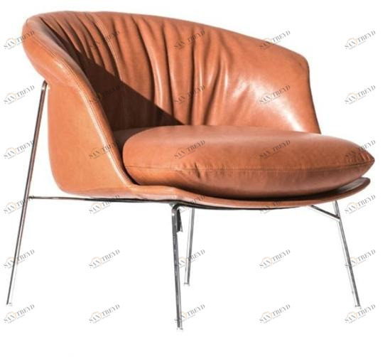 Driade Мягкое кожаное кресло с подлокотниками Moon sun-id-1413218