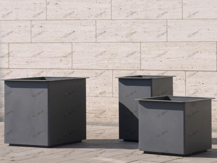 BENKERT BANKE Квадратный кашпо для общественных мест из нержавеющей стали Planter sun-id-1513219