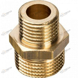 Ниппель переходной НН 3/8х1/4" латунь STOUT SFT0003003814