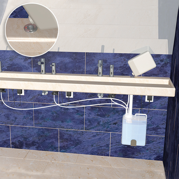 '07220152 Комплект для мультиподачи с верхней заправкой для автоматических дозаторов мыла с индикацией уровня stern 