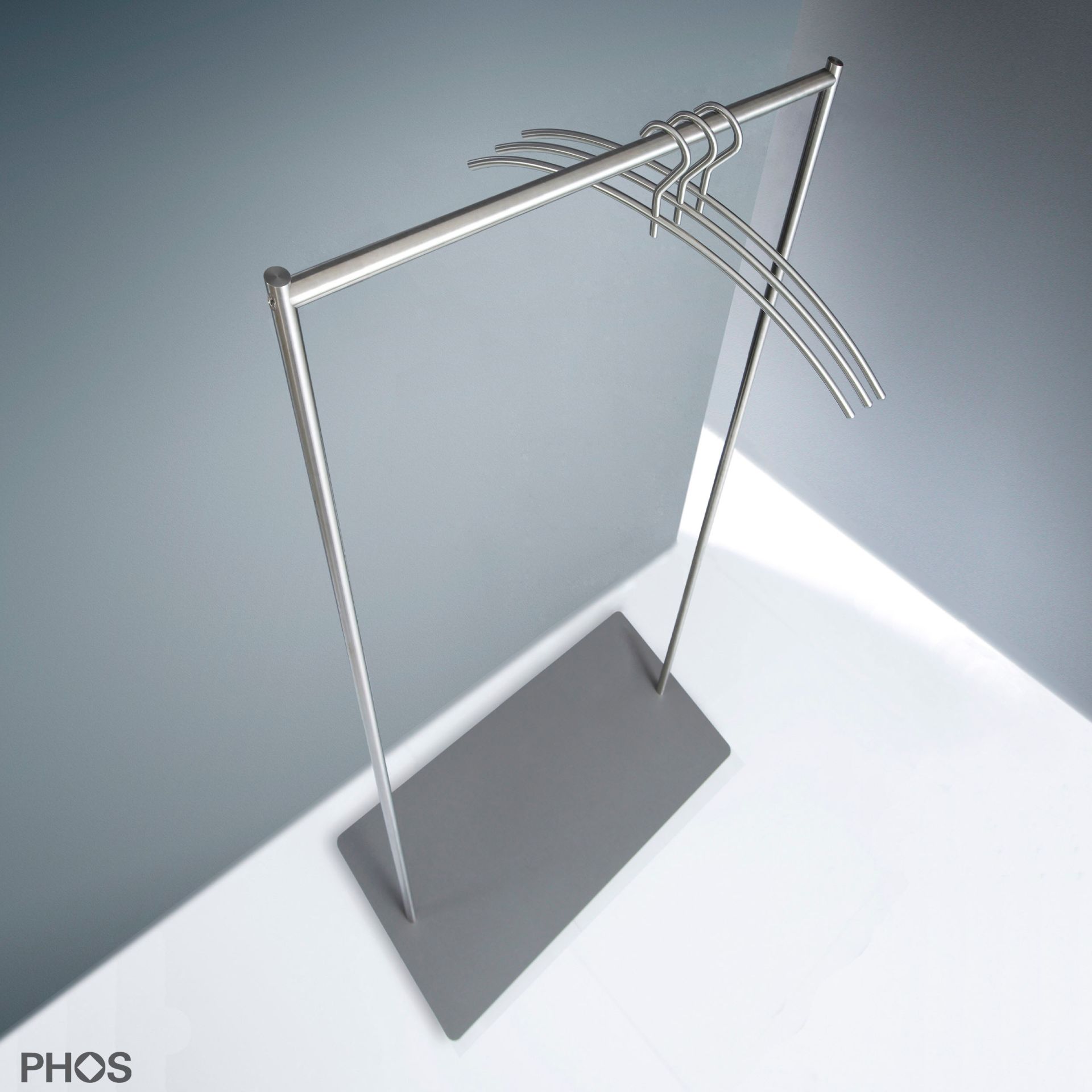 GST2 Платяной шкаф Twin Pur с гладкой платяной штангой, основание: серое. PHOS  - Вид №1