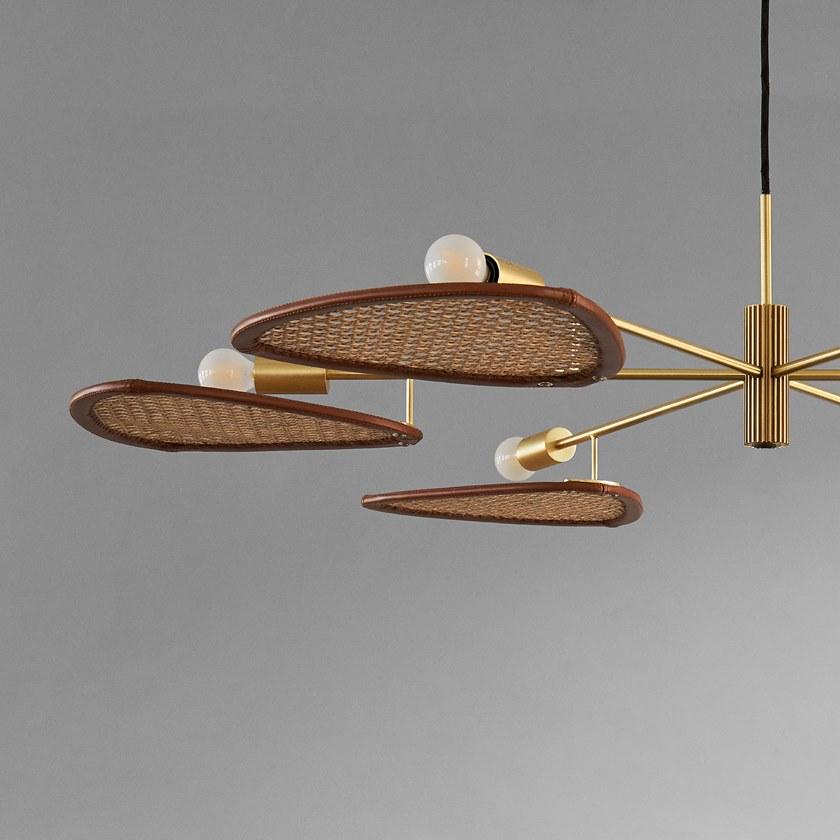 101 Copenhagen Светодиодный подвесной светильник из ротанга и алюминия  201020  - Вид №2