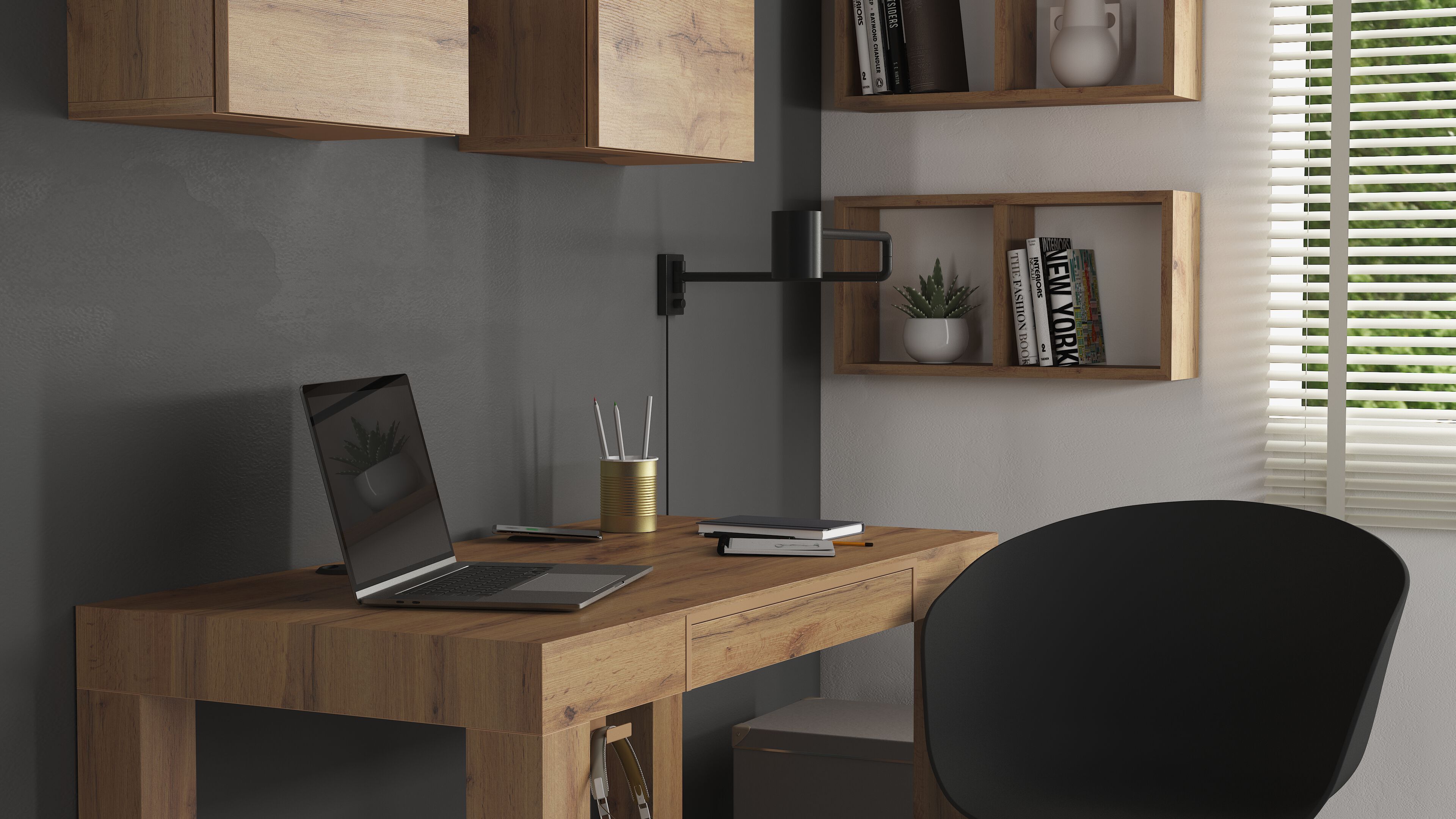 Прямоугольный меламинированный стол с выдвижным ящиком Mobili Fiver First ARCH-00071323 - Вид №12