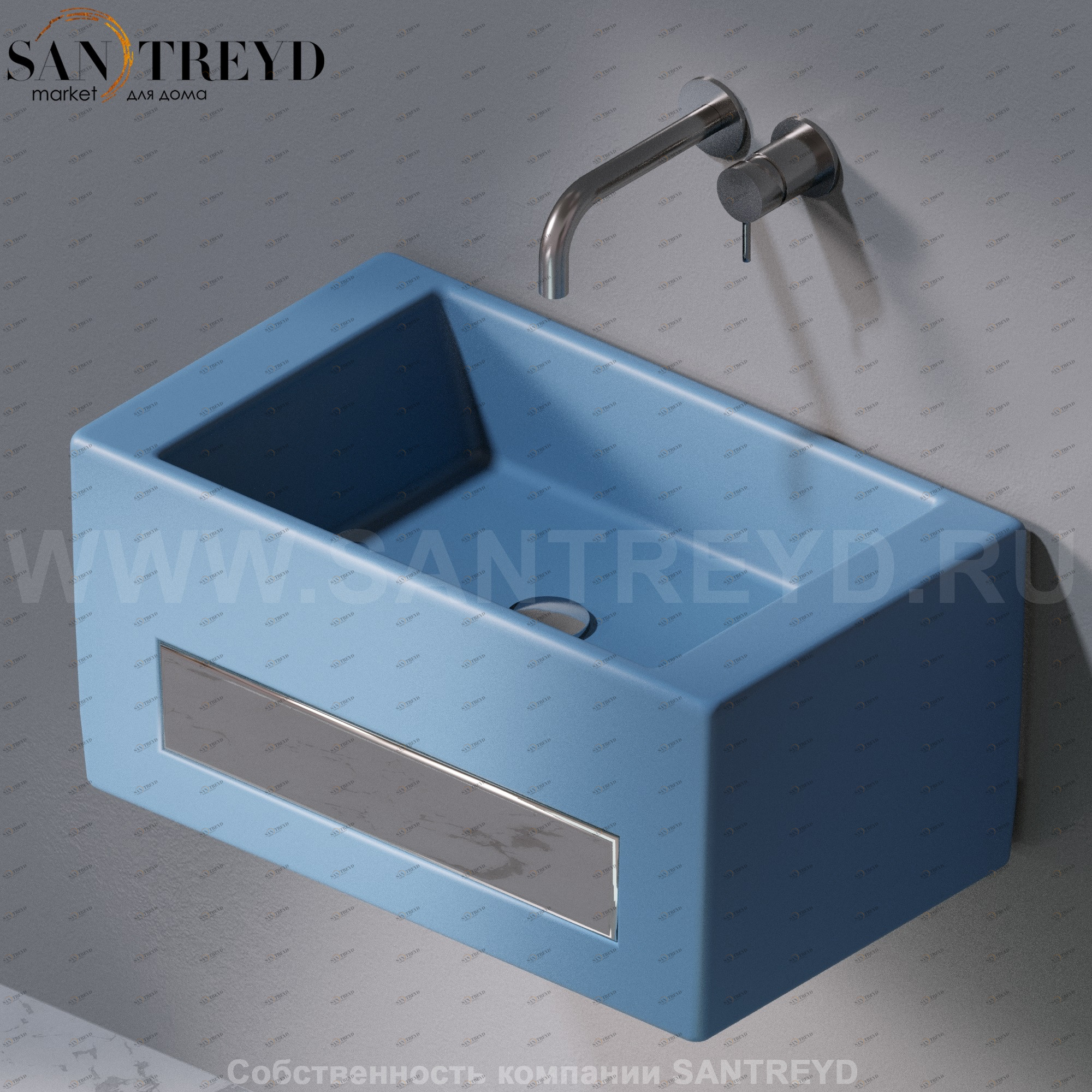 L116141 Подвесная раковина настенная прямоугольная A. e T. Italia Tower AeT ITALIA