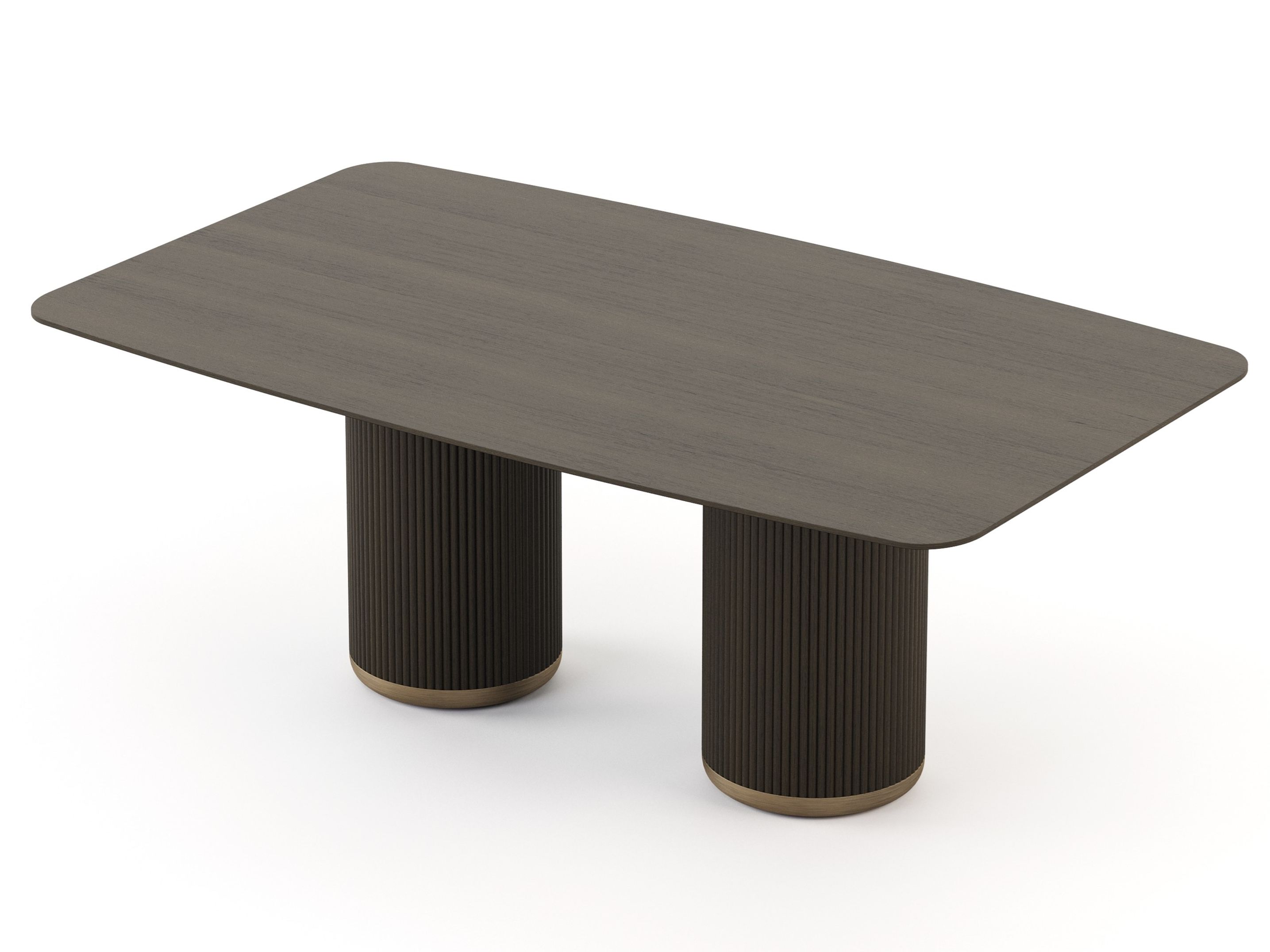 Прямоугольный обеденный стол из латуни и дерева Stylish Club His &amp ARCH-00014525 - Вид №1