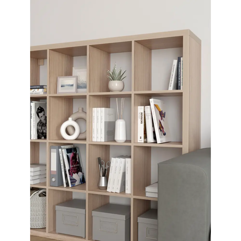 Стеллаж Konsensa Руан с 16 секциями для элегантного хранения 89410097 STLM-1563918 - Вид №5