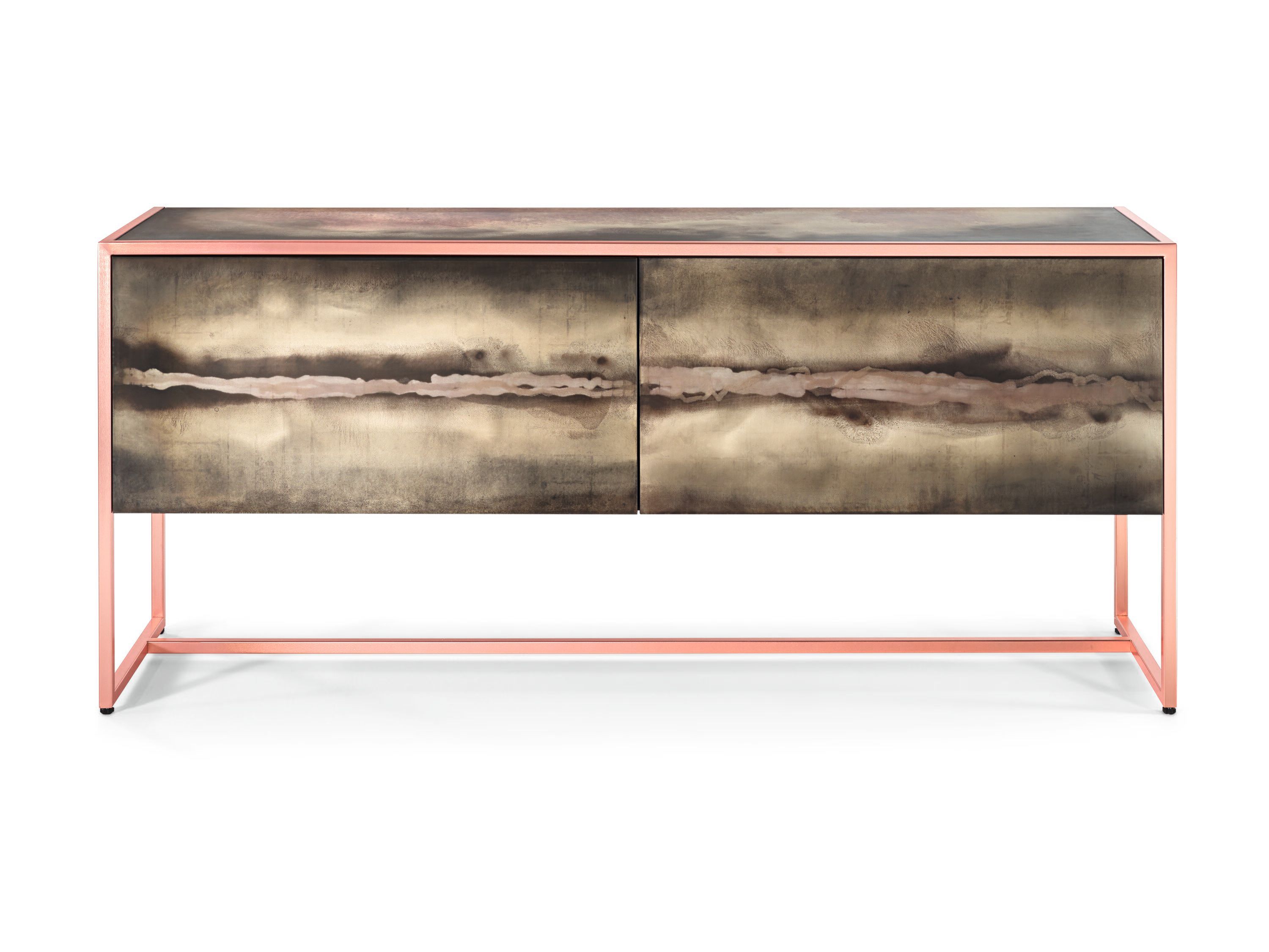 Деревянный шкаф со стеклянными ящиками ARTE VENEZIANA итальянские пейзажи ARCH-00033584