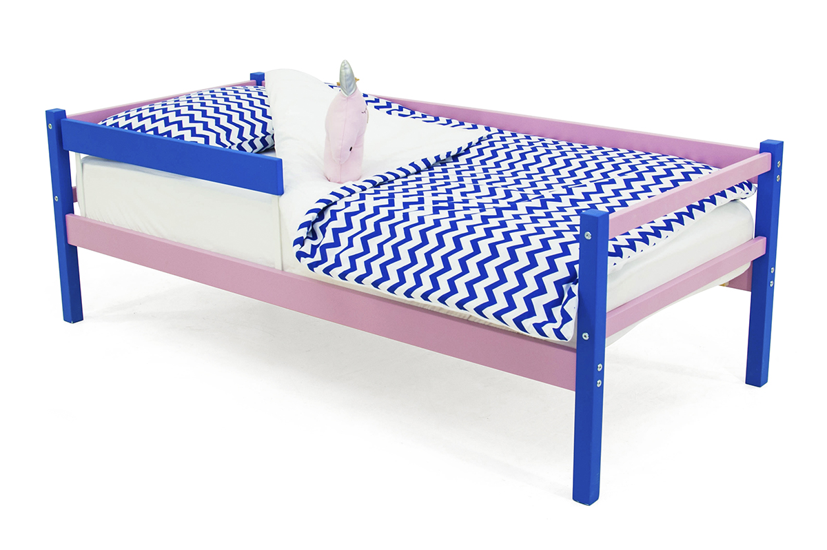 Детская кровать-тахта Svogen синяя, лаванда БЕЛЬМАРКО  326833 Синий;розовый Santreyd  - Вид №1