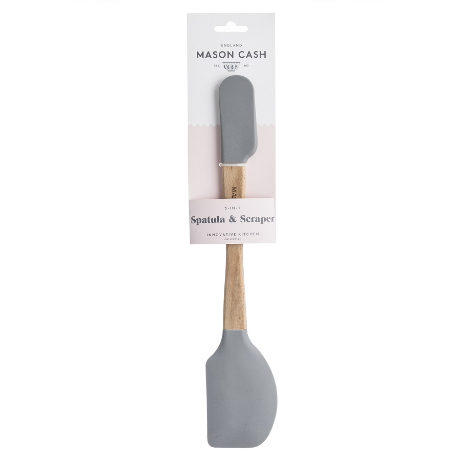 Лопатка силиконовая с двумя насадками серая Innovative Kitchen MASON CASH ДИЗАЙНЕРСКИЕ 00-3870903 Серый  - Вид №6