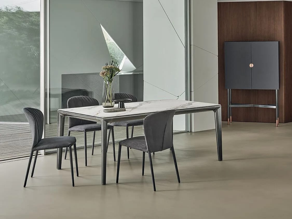 Прямоугольный выдвижной стол из стали и SuperMarmo Bontempi Casa DUKE ARCH-00056212 - Вид №3