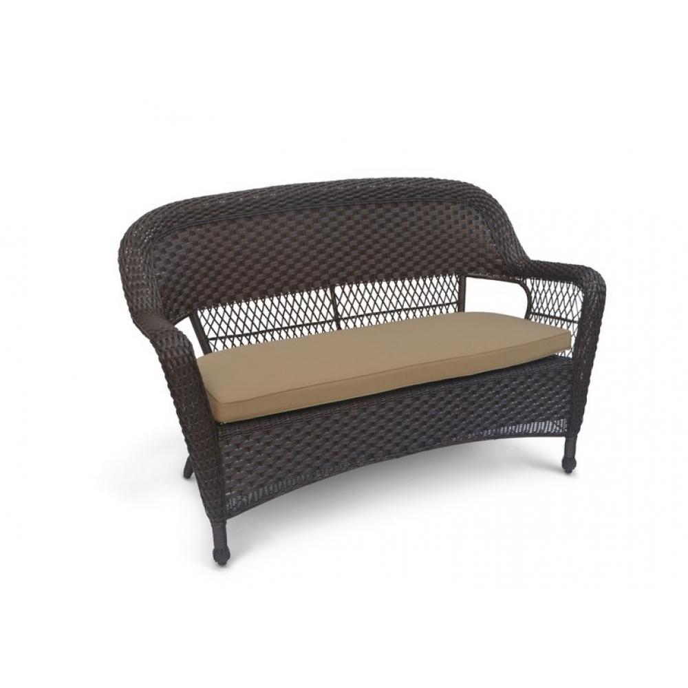 Двухместный диван, искусственный ротанг AFINA  130515 Бежевый;коричневый  - Вид №2