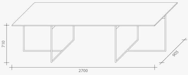 Lema Прямоугольный стол из реконструированного мрамора sun-id-1510023 - Вид №4