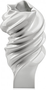 10593111 Rosenthal Ваза Rosenthal Вихрь 32см, фарфор, белая, глазурь Фарфор