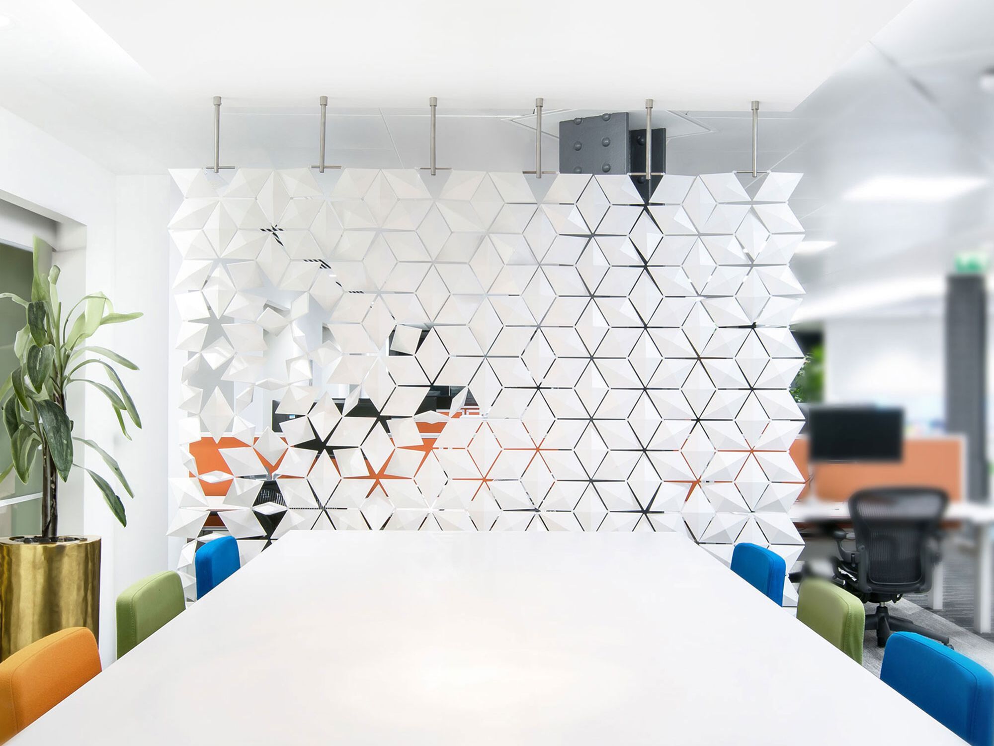 Подвесная перегородка bloomming FACET 204x207cm bianco ARCH-00017259