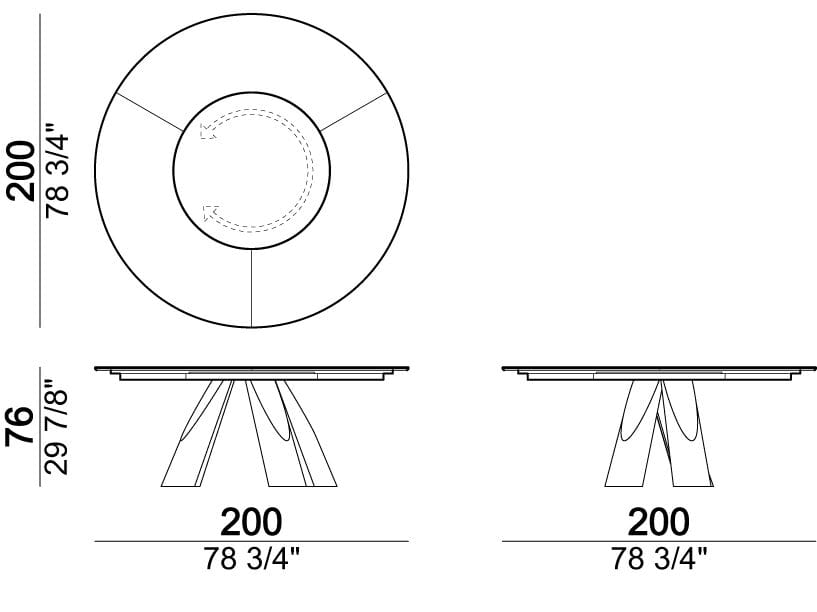 Круглый мраморный стол для гостиной Arketipo PRINCE ARCH-00009031 - Вид №2