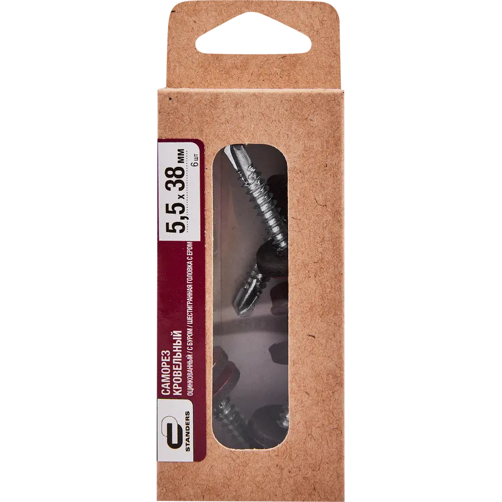 Кровельные саморезы Standers с буром для металлической обрешетки RAL3005 89213036 STLM-1390416 - Вид №3