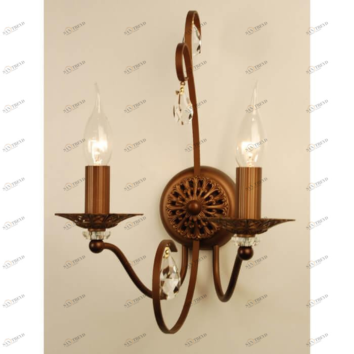 Бра на 2 лампы коричневое "Марлен Кофейная" CL411321 CITILUX СВЕЧА 00-3930955 Коричневый 