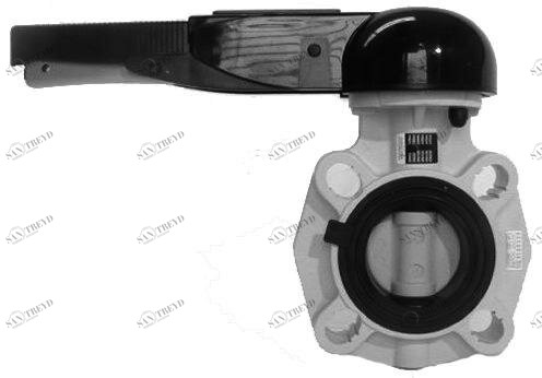 SANIT AKAL10062 Универсальный промышленный / Химико-конец дроссельный клапан FK, ХПВХ, ручной рычаг 