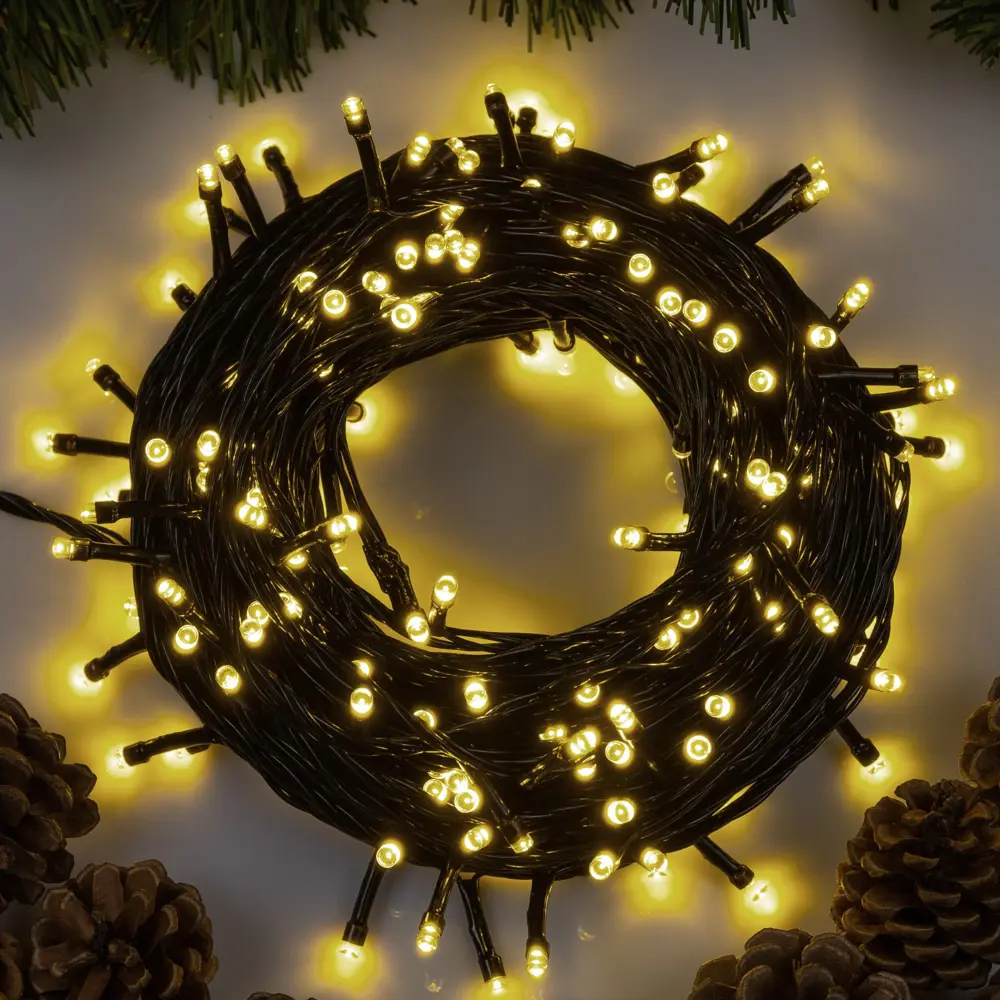 90641674 Электрогирлянда комнатная Luazon lighting 3556813 нить 20 м 200 ламп бесцветный 8 режимов работы STLM-0957403