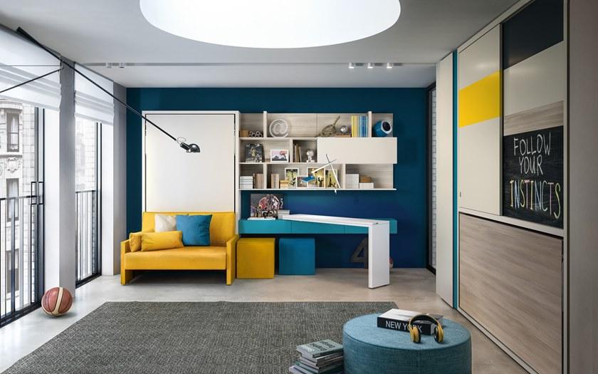 CLEI Выдвижная односпальная кровать из меламина Kali sun-id-1499384 - Вид №6