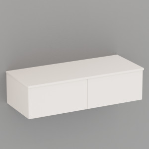 744130 Подвесная мебель с 2 ящиками, нажимной механизм открывания, лакированный белый матовый 120 см Kerasan Nolita Италия