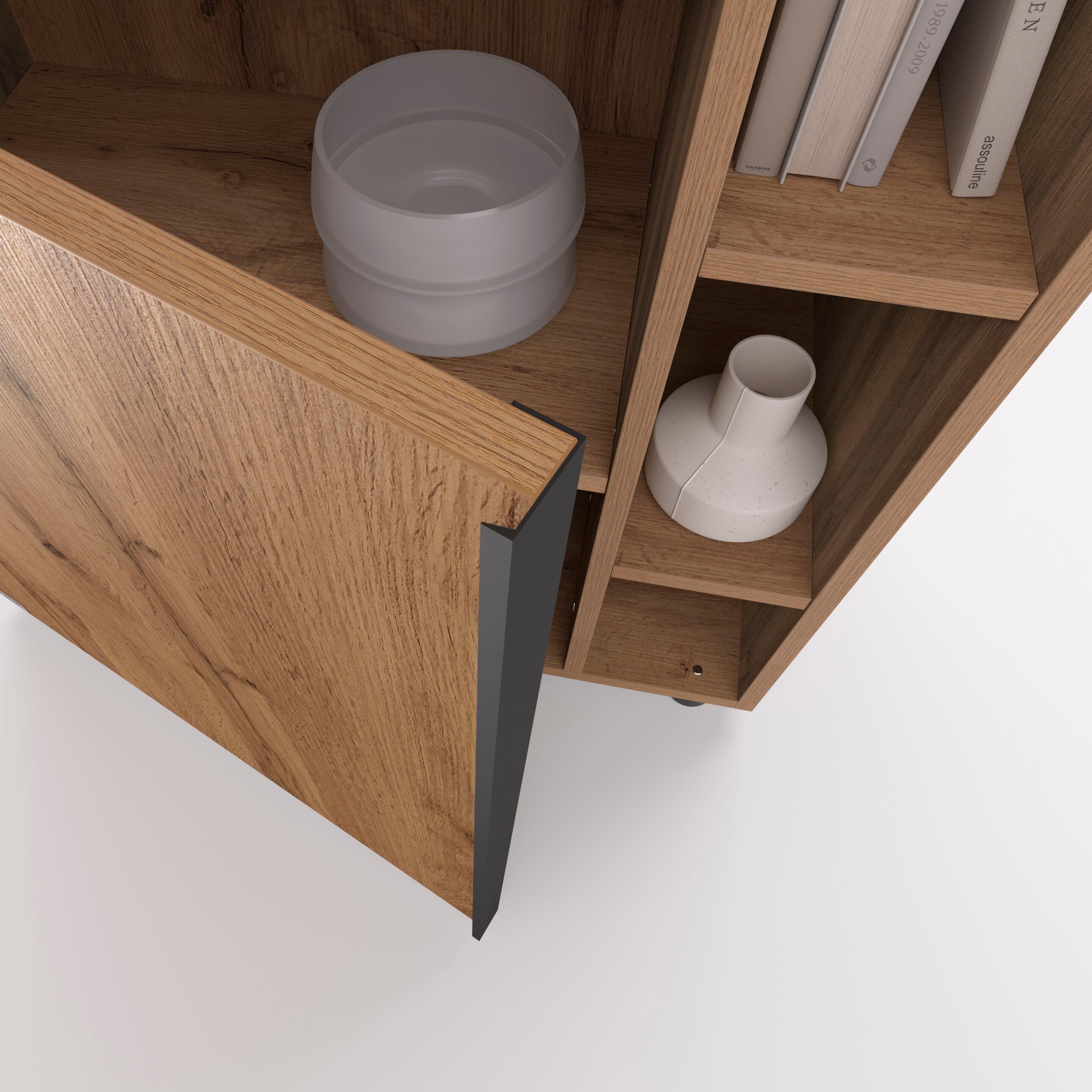 Настенный книжный шкаф из меламинированного материала Mobili Fiver ROMINA ARCH-00138664 - Вид №2