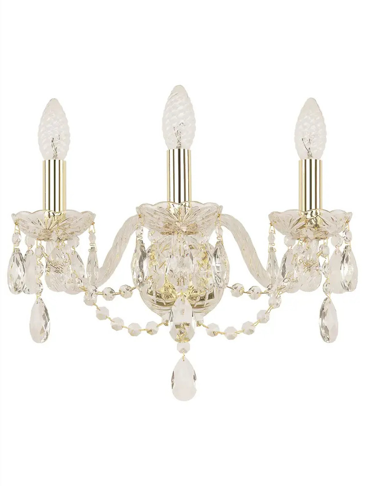 90027481 Настенный светильник BOHEMIA IVELE CRYSTAL 116B.3.141.G цвет золотой STLM-0089585
