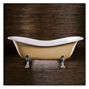 Ванна Akcjum Cleopatra WR-05-01-Ch-N овальная бежевая с хромированными ножками