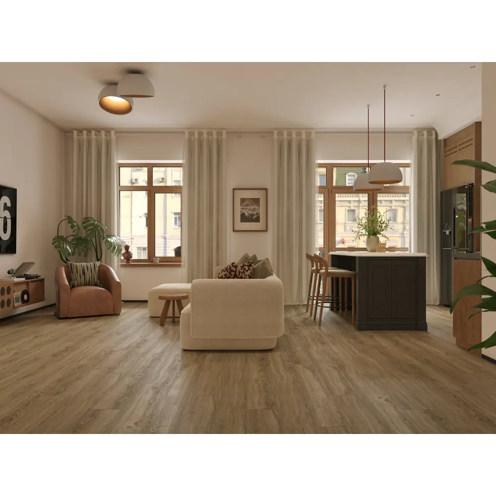 SPC плитка Natisston Дуб Натуральный класс 43 толщина 4 мм 2.232 89453145 STLM-2083739  - Вид №6
