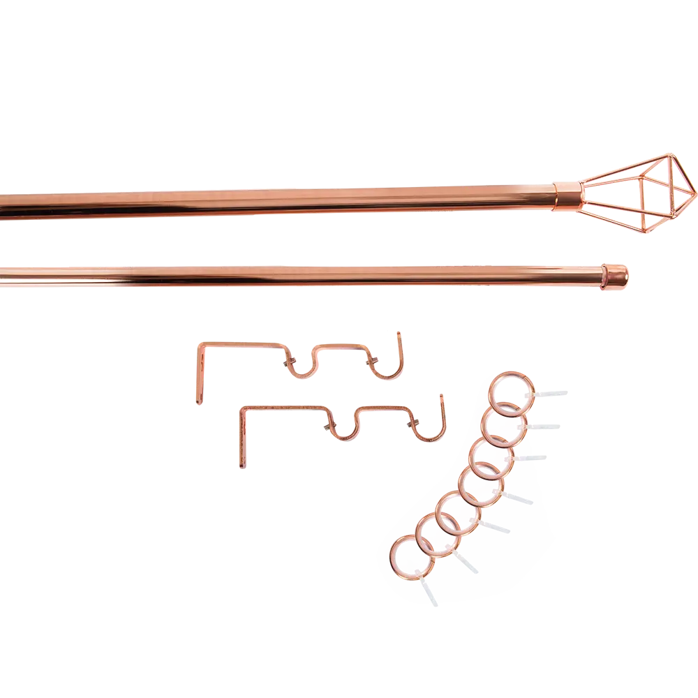 Карниз двухрядный раздвижной Клетка 160-300 см цвет медь 81976807 STLM-2069011 INSPIRE  - Вид №1