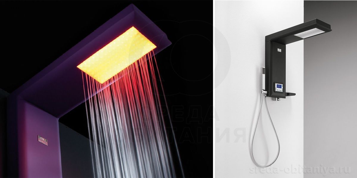 Душевая колонна Etoile Antracite 55 см с хромотерапией 4ETA2N0A Gruppo Geromin - Вид №1