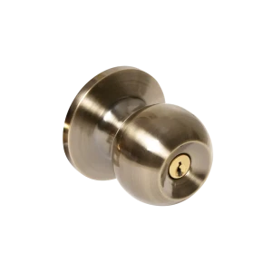 Дверная ручка-шар Фабрика замков 6073 с фиксатором, бронза 89347025