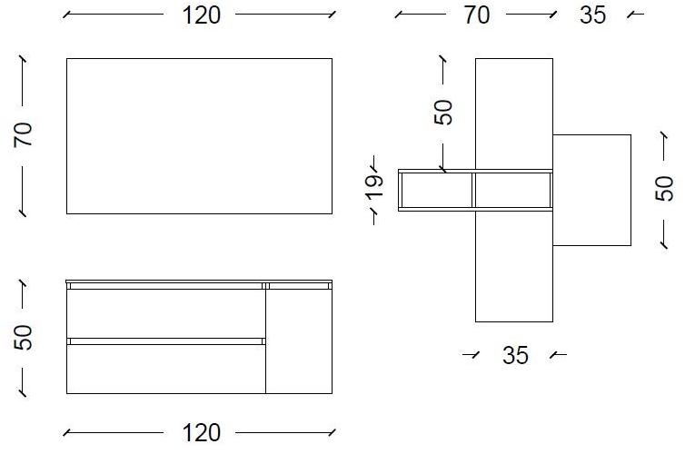 Mobiltesino Тумба под умывальник из ясеня с ящиками Incanto sun-id-1444070 - Вид №4